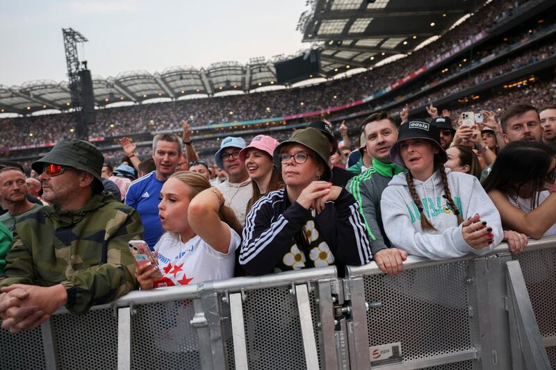Fans of Oasis during the band's first gig at Croke Park. Photograph: Dan Dennison