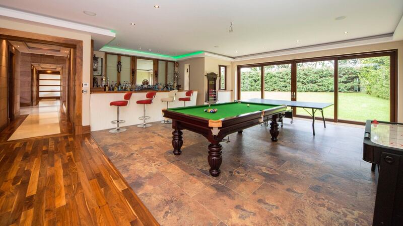 6 Homeleigh, Porterstown, Castleknock, Dublin 15: The receptions include   a games room with a full bar which came from a restaurant on Dame Street