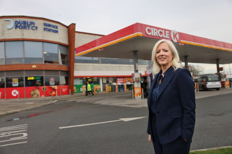 Ciara Foxton, managing director of Circle K Ireland, at the Circle K forecourt at Dublin Port. Photograph: Dara Mac Dónaill














