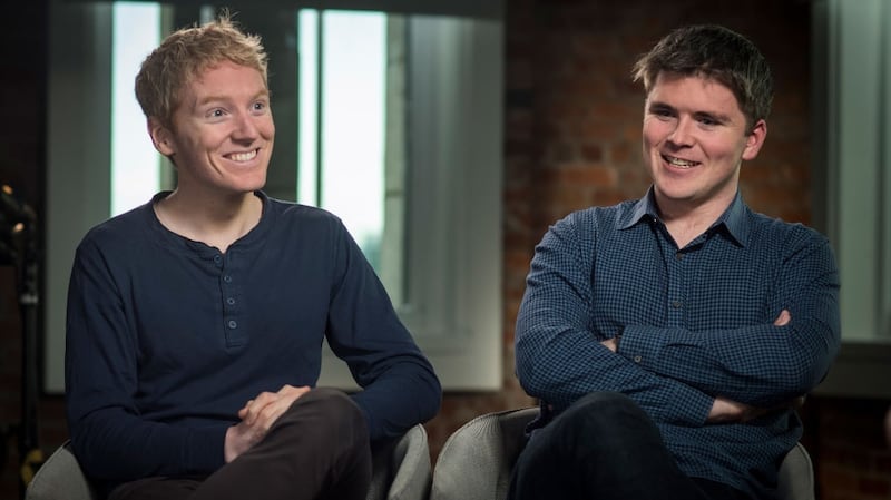 Collison brothers Patrick and John are still considering an IPO for their company Stripe. Photograph: David Paul Morris/Bloomberg