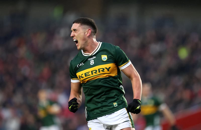 Kerry's Joe O’Connor is playing splendid football at centrefield. Photograph: Bryan Keane/Inpho