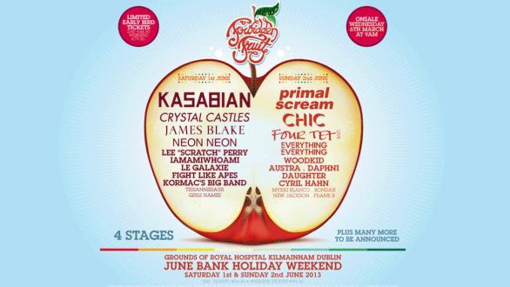 The Forbidden Fruit festival takes place over the June Bank Holiday weekend. Image: forbiddenfruit.ie