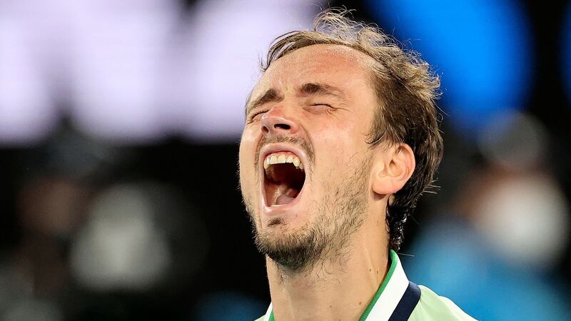 Daniil Medvedev came from two sets down to beat Felix Auger-Aliassime. Photograph: Martin Keep/Getty/AFP