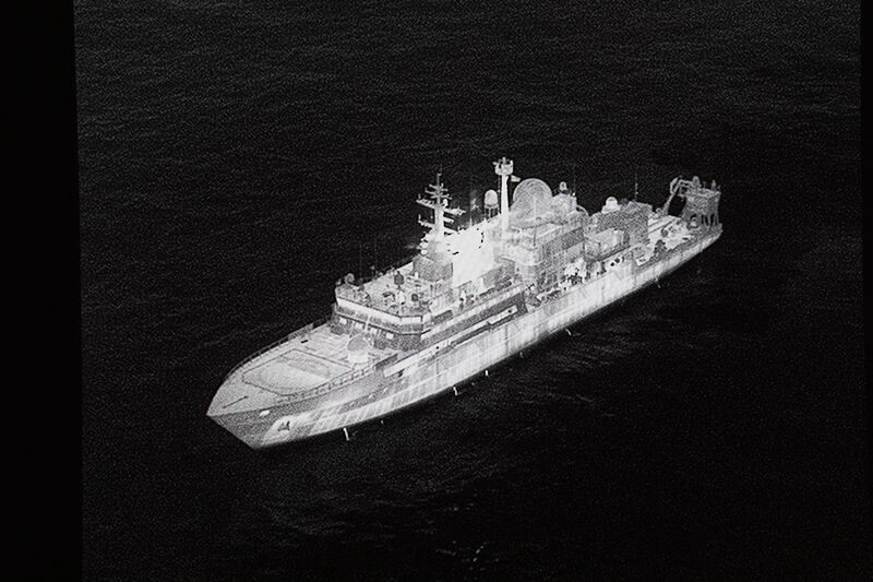 The Russian ship Yantar, which is believed to be capable of surveillance and sabotage. Photograph: Stefan Rousseau/PA Wire