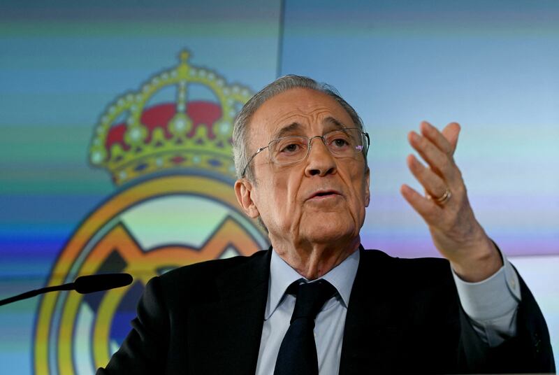 Real Madrid president Florentino Perez. Photograph: Javier Soriano/AFP via Getty