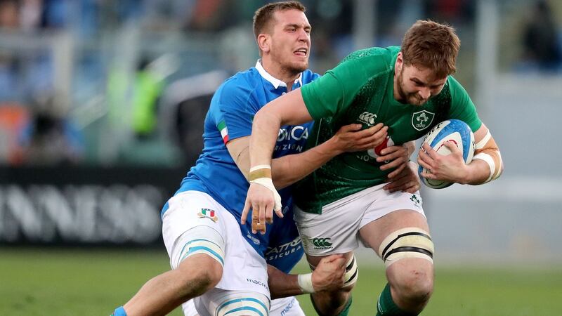 Iain Henderson makes his first start of this year’s Six Nations in the game against France. Photograph:  Dan Sheridan/Inpho