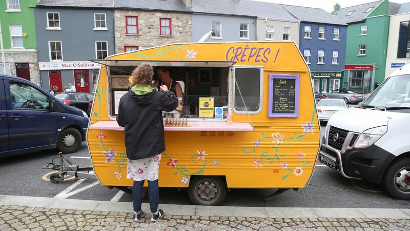 A Clifden Square crepe stall. Photograph: Joe O’Shaughnessy