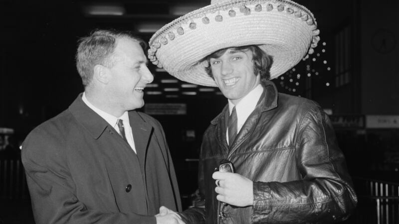 Tommy Docherty greets George Best after Manchester United’s 1968 European Cup final win. Photograph: Getty