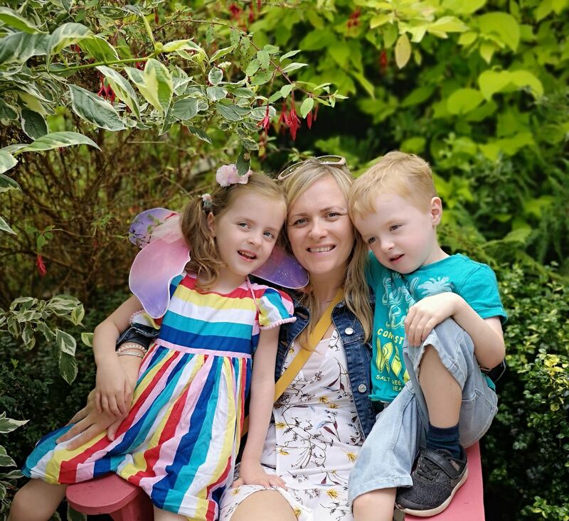 Adelle Kenny and her children.