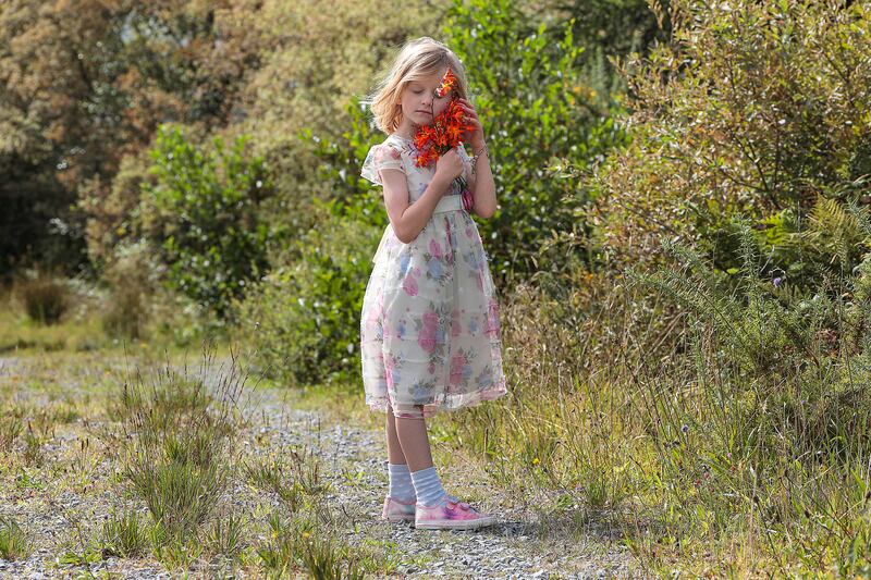 Anna Gesswein loves picking wild flowers. Photograph: Valerie O'Sullivan