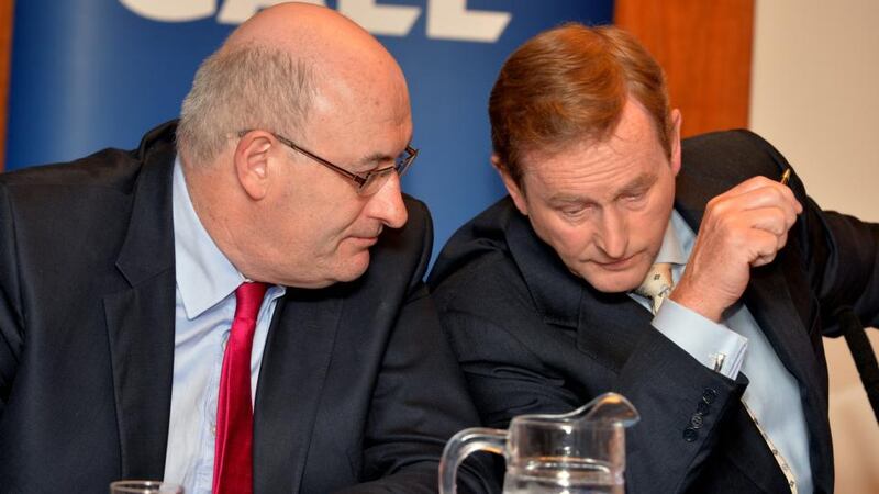Fine Gael Director of Elections Phil Hogan TD and A n Taoiseach Enda Kenny at the Launch of Fine Gael’s European Election Campaign in the College of Physicians, Kildare Street, Dublin today. Photograph: David Sleator/The Irish Times