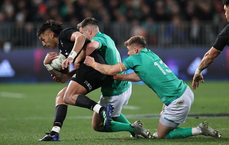 Ringrose speaks of the physical and mental challenges of lining up against opposite man Rieko Ioane. Photograph: Billy Stickland/Inpho