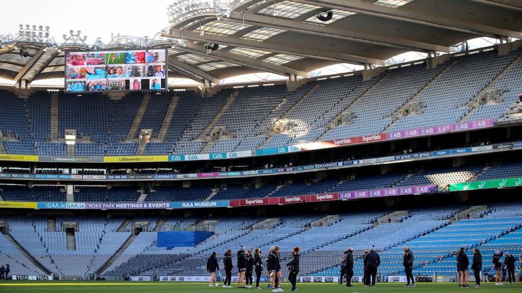2,400 supporters can attend Croke Park on Saturday for the Division Three football league final. Photograph: Ryan Byrne/Inpho