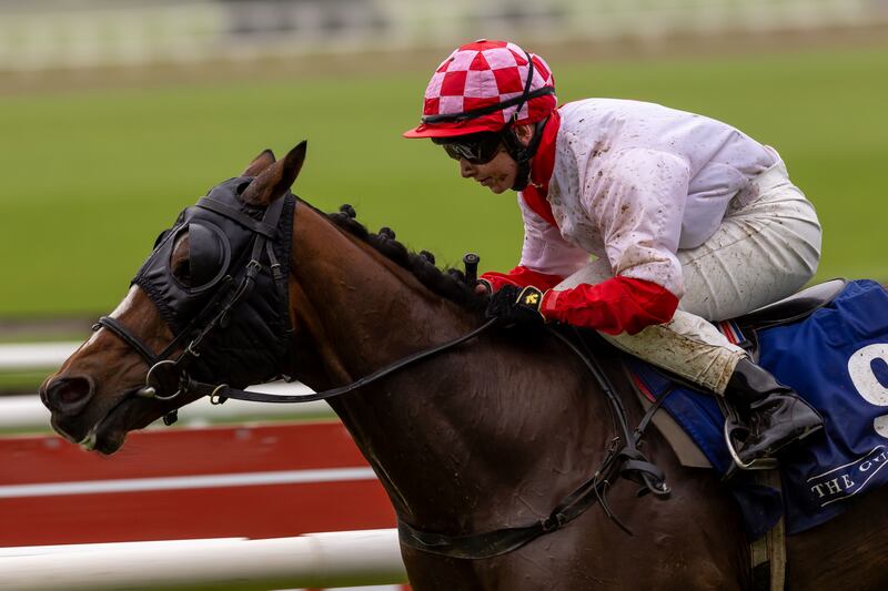Siobhán Rutledge rides Lord Erskine to victory at the Curragh in 2023. 'I love working with the horses. I find it very relaxing.' Photograph: Morgan Treacy/Inpho