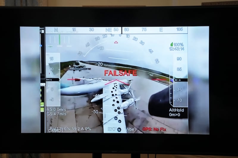 Footage from operation 'Spiderweb' last year, when Ukrainian drones smuggled into Russia were launched from trucks, attacking air bases thousands of kilometres from the front. Photograph: Oliver Contreras/AFP/Getty