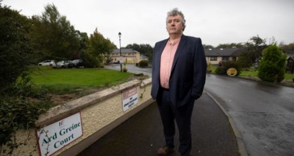 Donegal TD Thomas Pringle outside the disability services centre at Ard Greine Court, Stranorlar, Co Donegal. Photograph: Joe Dunne