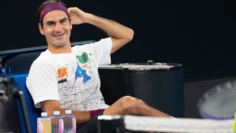 Roger Federer of Switzerland attends a practice session in Melbourne ahead of the Australian Open. Photograph: Asanka Brendon Ratnayake/AFP via Getty Images