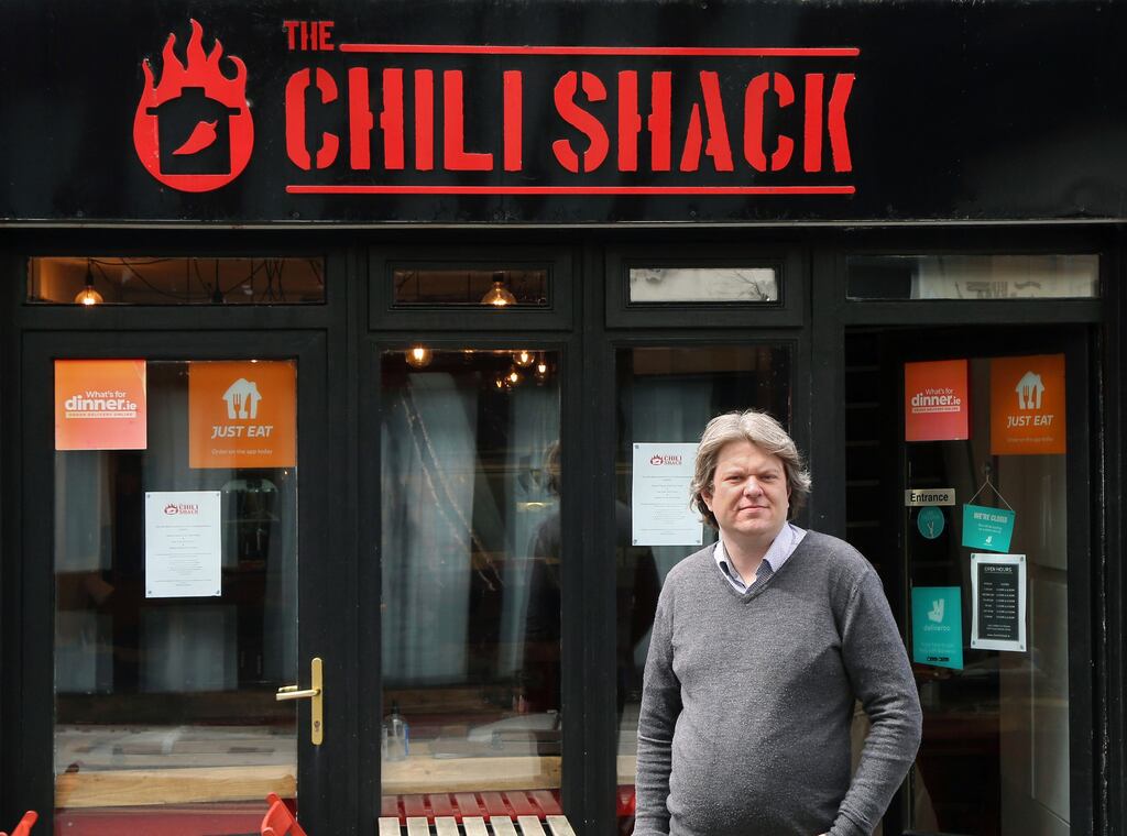 Raymond Curry outside Chili Shack on Abbeygate Street Upper, Galway. Photograph: Joe O'Shaughnessy