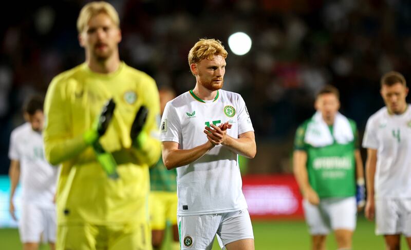 Ireland’s Liam Scales after the game. Photograph: Ryan Byrne/Inpho
