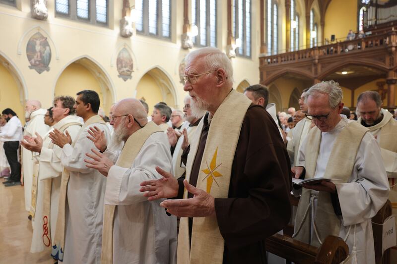 Capuchin friars from Ireland, Britain, Africa, India and Indonesia attended. Photograph: Alan Betson