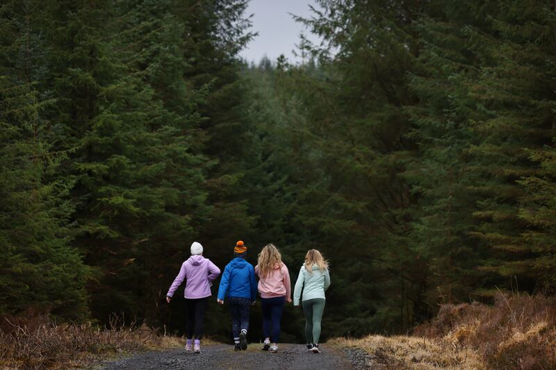 The pilgrims have a choice of a 12km or 8km walk 
