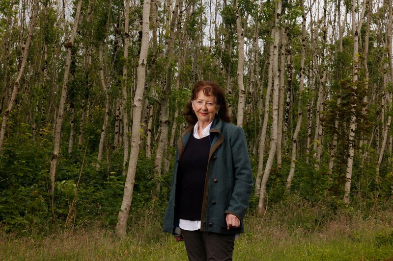 Mary McCormack with her crop of ash trees.  Photograph: Alan Betson