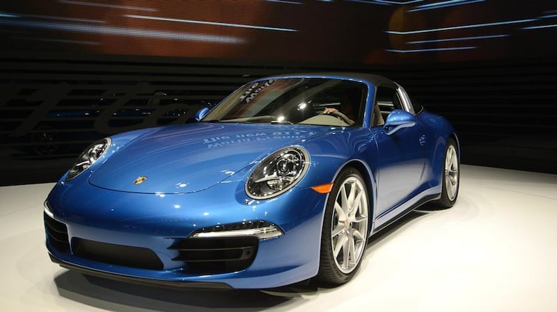 The Porsche AG 911 Targa at the  2014 North American International Auto Show  in Detroit, Michigan.  Photograph: Daniel Acker/Bloomberg