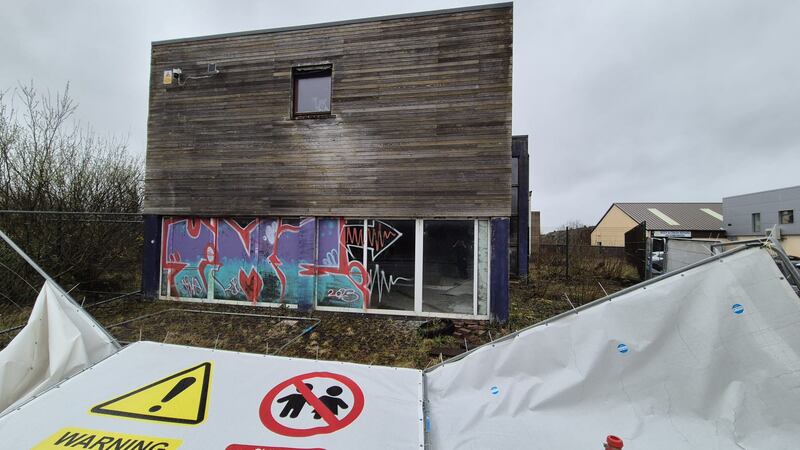 A picture of a building on the edge of the Waterways Estate on the Ballinrobe Road on the outskirts of Castlebar. Photograph: Hugh Dooley