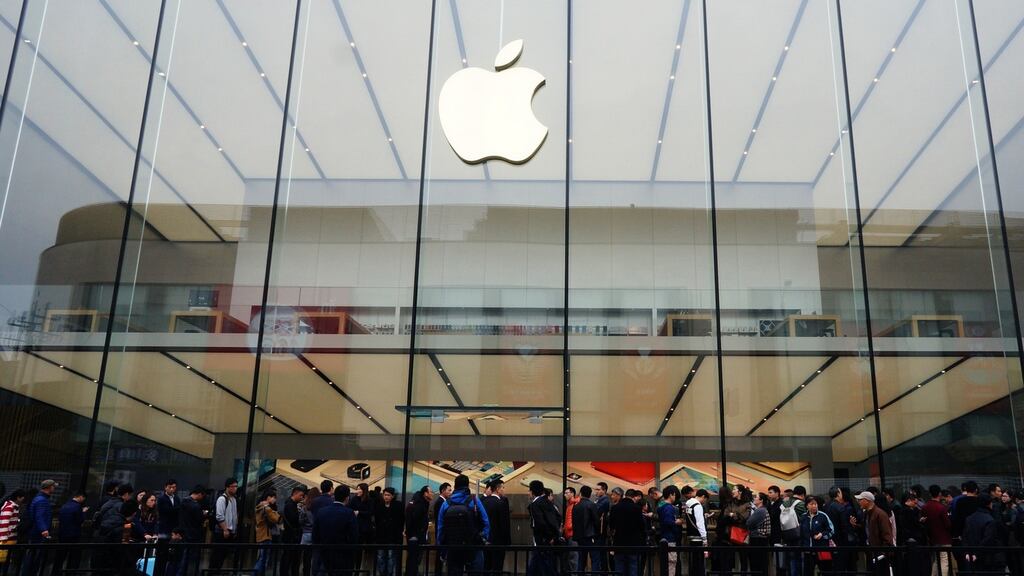 On Wall Street, stocks rose in early trading, boosted by rising commodity prices and gains for Apple. Photograph: Reuters/China Daily