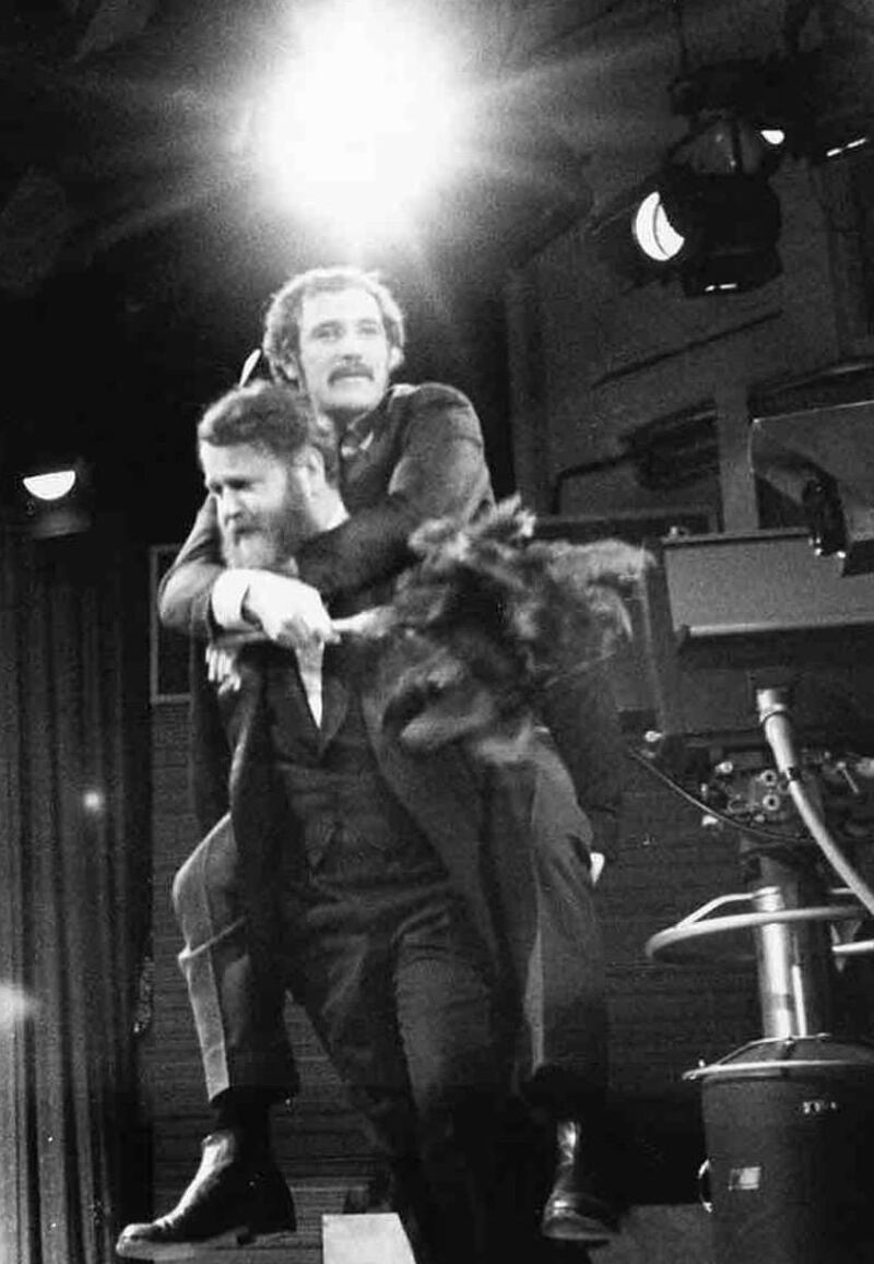 Malachy McCourt and Richard Harris on the Merve Griffin show in 1966