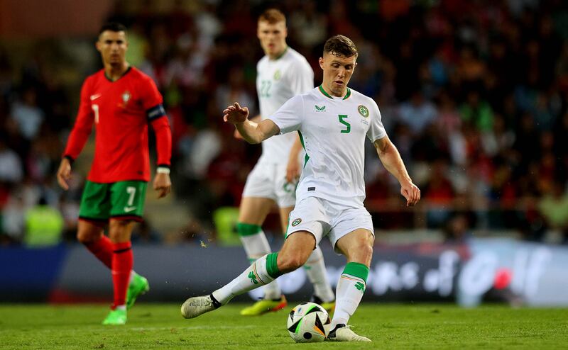 International Friendly, Aveiro Municipal Stadium, Portugal 11/6/2024
Portugal vs Republic of Ireland
Dara O'Shea of Ireland
Mandatory Credit ©INPHO/Ryan Byrne