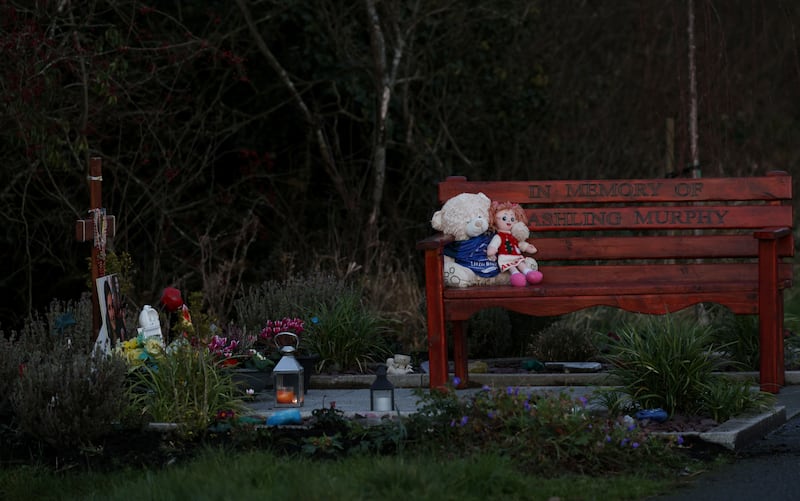 The memorial to Ashling Murphy on the banks of the Grand Canal in Tullamore. Photograph: Laura Hutton