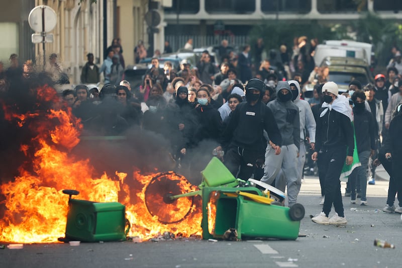 Hundreds of French schools closed as minister says 40 head teachers injured in student protests