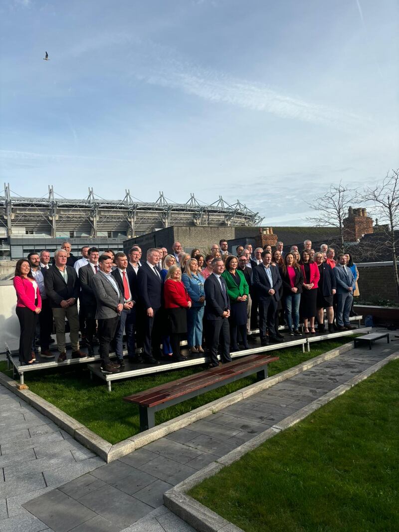 The Sinn Féin general election candidates gather in Dublin on Monday November 11th, 2024