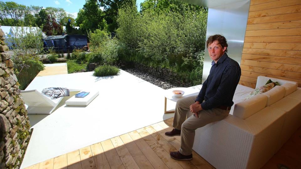 Gerard Mullen, winner of a gold medal and Best in Show award for his garden Venture into the Wild, at Bloom in the Phoenix Park, Dublin, yesterday. Photograph: David Sleator