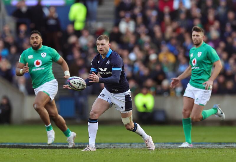 Finn Russell in action for Scotland against Ireland at Murrayfield in last year's Six Nations. Photograph: David Rogers/Getty Images
