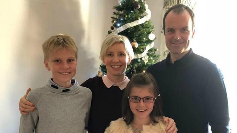 Ben Nicholson with his wife, Anita, his son, Alex, 14, and his daughter, Annabel, 11. Photograph: family handout/PA