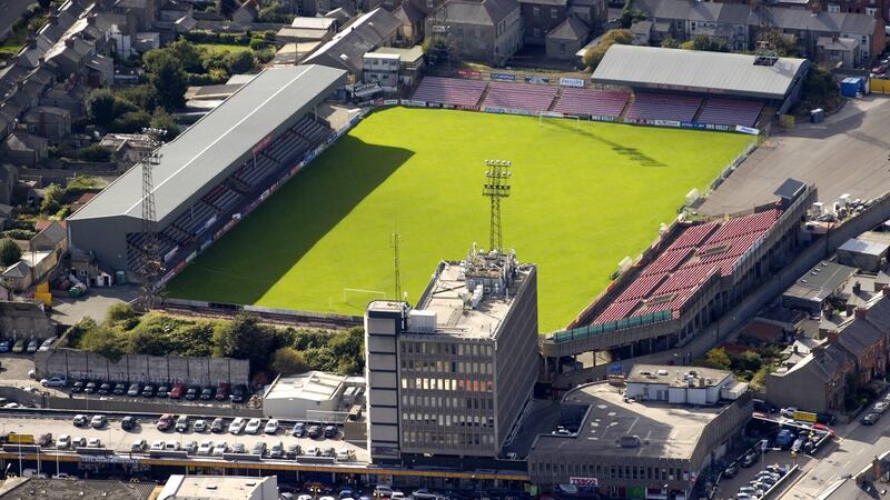 Dalymount Park in Phibsborough will be demolished and a new all-seater stadium will be built on the site. Photograph: Pat Murphy/Sportsfile
