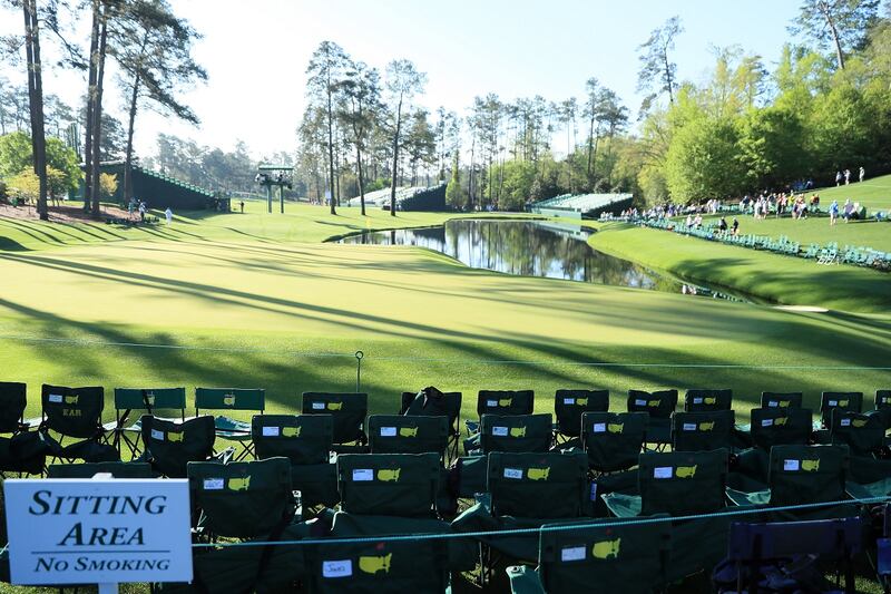 The 16th green slopes sharply right to left meaning balls gather down towards the pin on the final day.