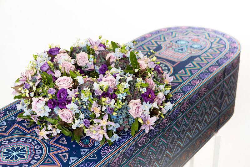 One of Exit Here’s caskets