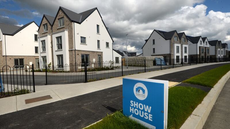 The new homes at Mullen Park, Maynooth, Co Kildare, all but 22 of which have been snapped up by Round Hill Capital. Photograph: Dara Mac Dónaill/The Irish Times
