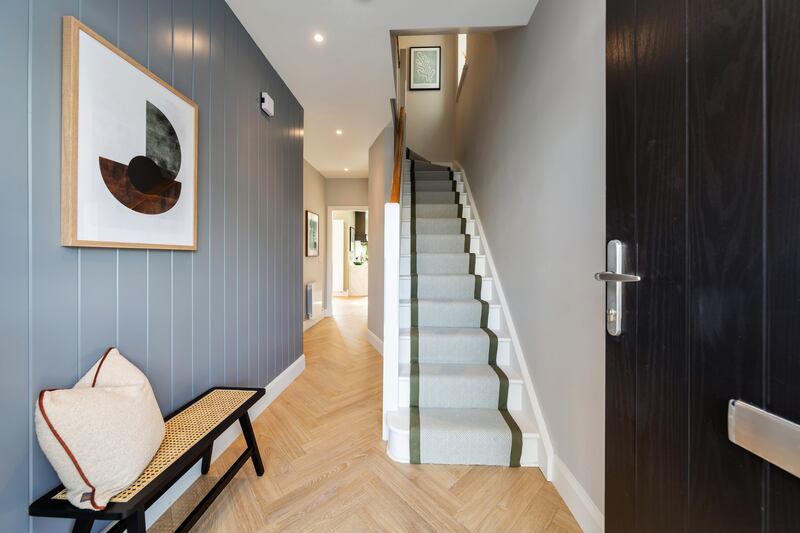 Laurel Manor entrance hallway: Entering the four-bedroomed type B showhouse, it’s clear a lot of thought has gone into maximising the available area.