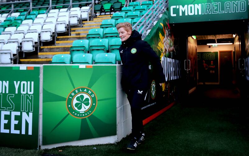 Interim Head Coach Eileen Gleeson at Tallaght Stadium. Photograph: Ryan Byrne/Inpho
