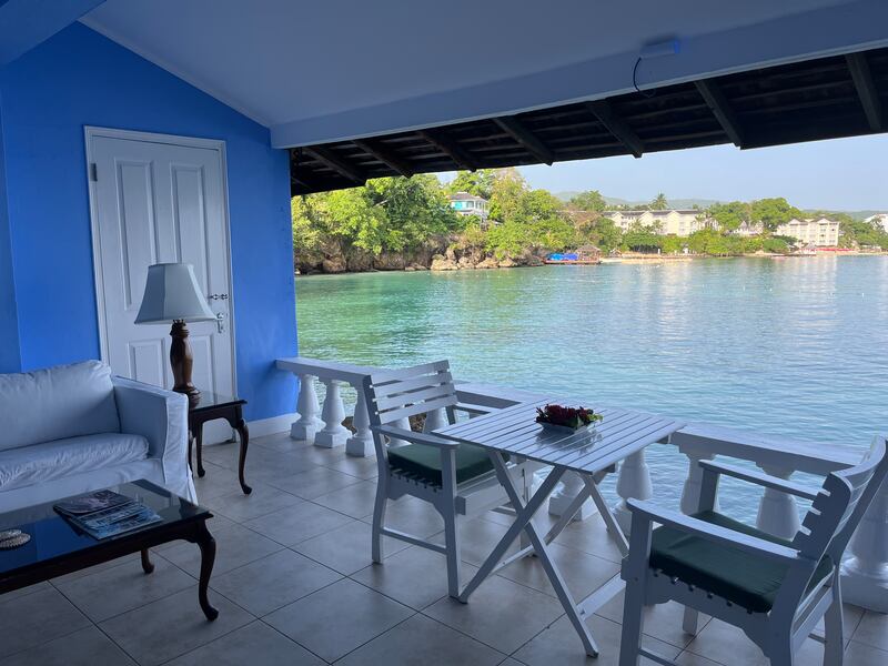 Rooms at the Zoetry Hotel in Montego Bay open out on to the sea. Photograph: Deirdre Falvey