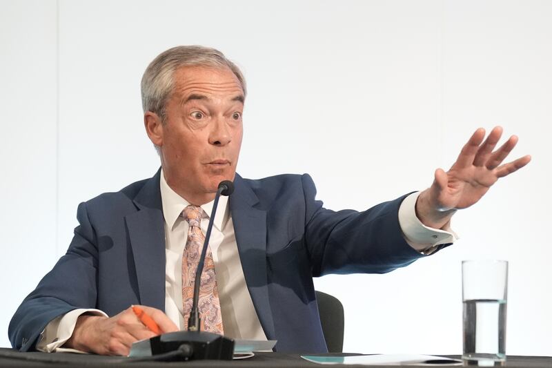 Reform UK leader Nigel Farage: his party is seen as a major threat to Labour in its heartlands. Photograph: Stefan Rousseau/PA Wire