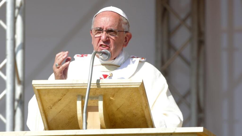 Pope Francis at the Mass in Piana de Sibari in Calabria. Photograph: Franco Origlia/Getty Images
