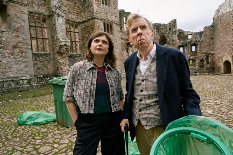 Death Valley: Gwyneth Keyworth and Timothy Spall. Photograph: BBC