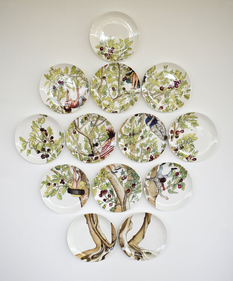 Tree of Life series of ceramic plates by Ann McBridge, €1,200