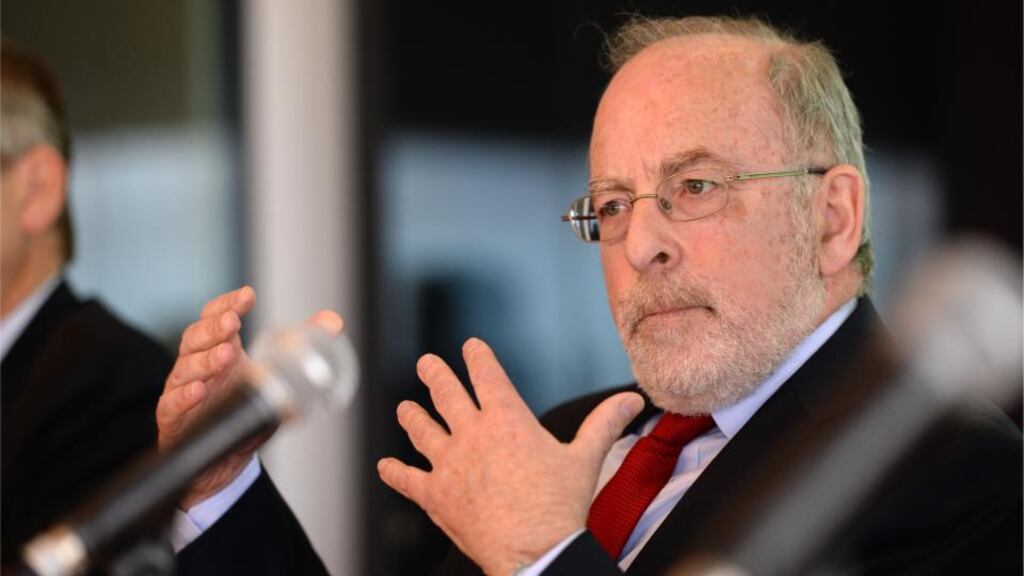 Patrick Honohan, governor of the Central Bank of Ireland: The average rate being charged by Irish banks is 4.51 per cent rather than the 3.47 per cent that has been stated previously in official figures. Photograph: Dara Mac Dónaill/The Irish Times