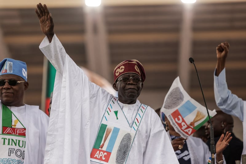 All Progressive Congress party leader and presidential candidate Bola Tinubu. Photograph: Michele Spatari/AFP via Getty